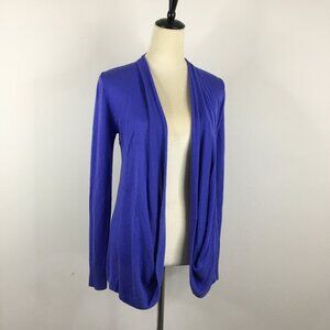 GUESS by MARCIANO Blue/Purple'ish Cashmere Blend Knit Open Front Cardigan